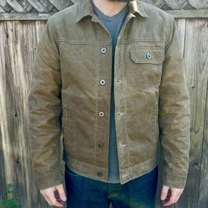 Flint and Tinder Waxed Trucker Jacket-Fleece Lining